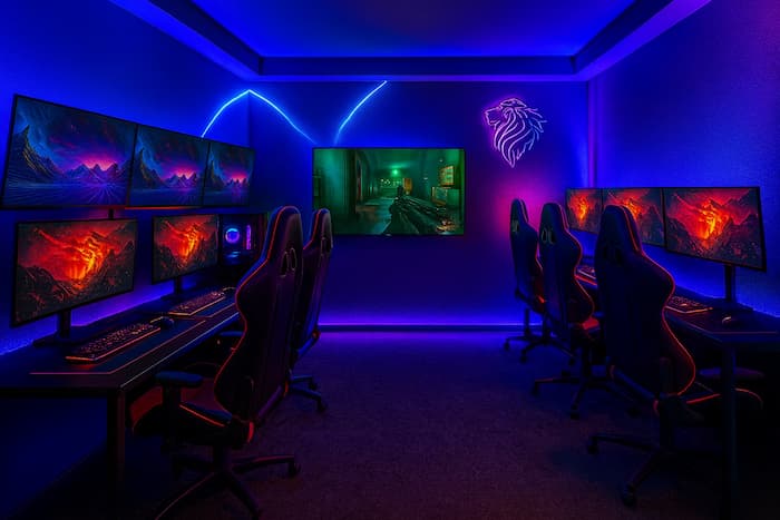 Party gaming room decorated for group celebration in Seoul